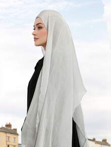 1 件女士闪亮丝滑围巾式头巾，柔软透气管状弹性头巾围巾帽，适合日常祈祷、郊游、情人节、母亲节、感恩节、圣诞节礼物，适合家人、姐妹、朋友、母亲