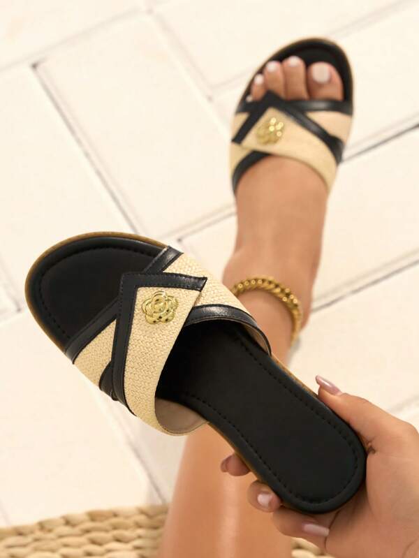 Women's Flat Sandals, New Casual Fashion Outdoor Flat Slippers For Summer
