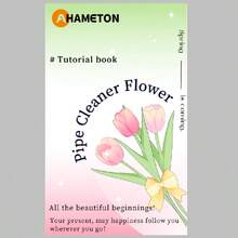 [350件] 270件扭曲條綠色管道清潔器20個花卉花莖線1捲膠布2塊膠棒39.37英寸的絲帶和1個幸運卡，康乃馨，鬱金香，雛菊花束手工DIY材料包，DIY手工藝品用品毛線莖聖誕萬聖節感恩節DIY花材細節