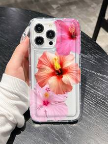 1个芙蓉花印花保护壳，兼容 11 12 13 14 15 Pro Max/13 Pro Max XR XS 16 16 Pro Max、A54 5G、A52、A14、A15、A12、S22、S21、A33 5G、Galaxy A50、S24、S25 Ultra、S23 FE、S21、A71 4G、A55 5G、A52、S10+，男女皆宜的精美礼物，防水防震防摔防刮，国际版，非国内版。 - 無色 - 查看 5