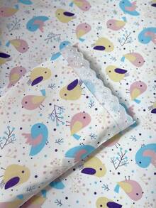 Laura Baby 2-Piece Sheet Set For American Standard Crib Or Mini Crib 100% Cotton - 粉紅鳥 - 查看 4