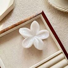 3 件 8 厘米/3.15 英寸粉色、白色、蓝色花朵形塑料发夹，优雅、百搭，适合女性，夏季必备，适合浓密头发，学校用品，大学 - 彩色 - 查看 8