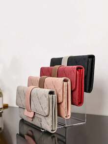 3/4 层亚克力透明黑色展示架，适用于化妆品、眼镜、游戏设备、书籍，适用于办公室、商场、家庭、学校用品、返校必备