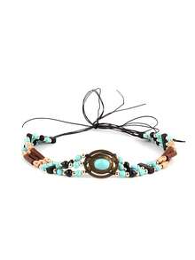 1pc Women's Khaki Wavy Striped Bow Beach Sun Hat, Elegant For Seaside Travel Holiday - MZ3001 - View 7