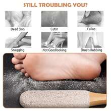 5/4/3/2/1pc Professional Multifunctional Double-Sided Foot File & Callus Remover, Beech Wood + Stainless Steel Pedicure Scrubber Tool For Dead Skin Removal & Smooth Heels - Unisex Spa Kit For Men & Women(3/2/1pc,More Colors)