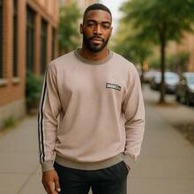 Men's T-Shirt In Fishnet Fabric With Stripes