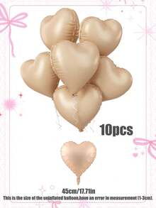 10 个 18 英寸心形铝箔气球，适用于婚礼、订婚、周年纪念、生日派对、丛林主题装饰 - 彩色 - 查看 11