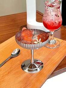 1 pieza Plato de postre, Tazón de verduras, Taza de helado de acero inoxidable, Bandeja de servir, Tazón de fruta, Taza de pudín de té de la tarde, Platos lindos, Bandejas, Tazón de taza alta, Platos lindos Candelabro, Útiles escolares