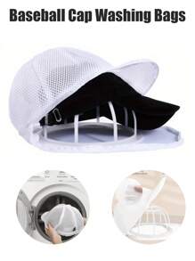 1pc Washing Machine Hat Cleaner Cage - Freestanding Design With Mesh Bag For Baseball Caps & Various Styles, Protective Cleaning Cage For Efficient Hat Maintenance, Hat Washer|Stylish Cap Cleaner|Secure Hat Storage, Hat Washer, Hat Storage Organize(Hat Not Included)