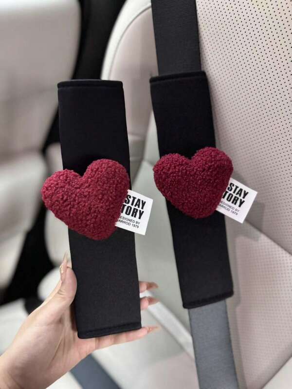 Housses de ceinture de  pour voiture, manchons de protection pour épaulettes, décoration en forme de cœur, convient à toutes les saisons, de haute qualité, protection pour enfant