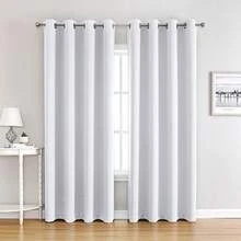 Blackout Curtains, Thermal And Cold Protection Curtains, Sound And Noise Protection Curtains, Modern Living Room Bedroom Furniture, Width 140 X Height 240 Cm - trắng - Xem 4