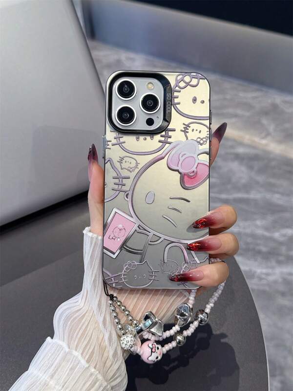 Sanrio 2pcs Hello Kitty Fashion Phone Case + Exquisite Strap, Shockproof Full-Body Protection Case For IPhone 16 Pro Max/16 Pro/16 Plus/16/15/14/13/12/11/XS MAX/XS/XR. Features Cute & Fashionable Design – A Perfect Gift Choice For Various Festivals