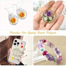 200pcs Mixed Colorful Small Dried Flowers Bulk/60PCS/120PCS Big Star Flowers For Resin Molds Project Casting Jewelry Candles Soap Making Nail Art Charms