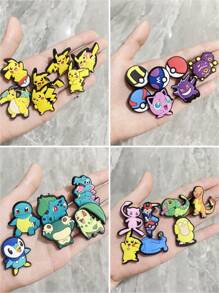 pokemon 11/20/27 Pcs Pokemon Patches Set - Fun DIY Shoe Decors, Unique Multicolored Pikachu Hole Shoe Decorations For Personalized Footwear; Ideal Gift For Pokemon Fans, Party-Goers And Collectors. PVC Soft Gel Cartoon Character 3D Decorations For Phone Cases, Water Bottles, Cute Anime Decors, Birthday Gift For Girlfriend (No Adhesive On Back)