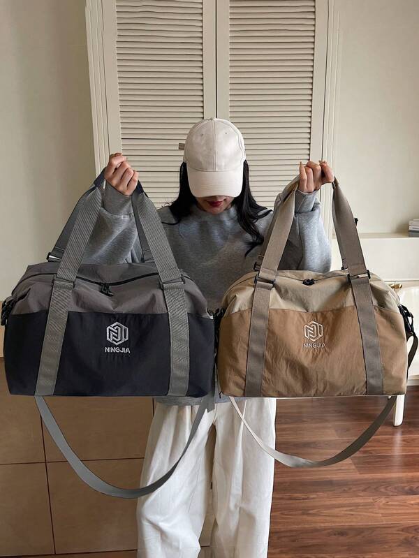 Bolsa de Viagem Multiuso, Bolsa de Armazenamento de Roupas de Grande Capacidade Unissex com Alça de Ombro Destacável e Ajustável, Adequada para Esportes, Fitness, Bolsa de Viagem para Acessórios Escolares e Materiais Escolares