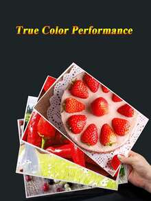 100 张 A4 120gsm 高光相纸 - 防水、防油、防刮、单面适用于喷墨打印机单面照片白卡纸学校用品，返校 - 白色 - 查看 5