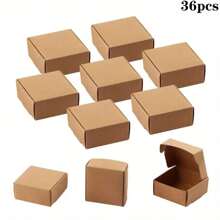 36/60pcs-Mini Kraft Paper Gift Box - Multipurpose Jewelry Wrapping For Rings, Earrings, Wedding & Birthday Gifts, Holidays & Christmas - Stand-Alone Use, No Power Required, Jewelry Making Display & Packing Supplie