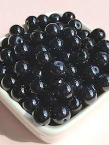 100 Stücke 8mm einfarbige Glasperlen rund für Armband, Halskette, DIY Schmuckherstellung