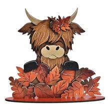 Fall Harvest Thanksgiving Hello Fall Sunflower Pumpkin Cow Theme Desktop Decorations Signs And Plaques, Fall Harvest Thanksgiving Wooden Signs, Home Office Decorations, Holiday Party Decorations, Craft Decorations, Fall Decoration