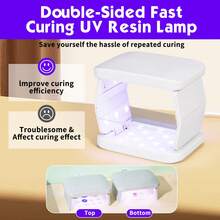 Grey UV LED LIGHT 48W Fast Curing Resin Light With 38 Lamp, Two-Sided UV Resin Light, No Longer Time Setting(1m, 2M ), Split Usagable, Large UV Lamp For Resin Curing, Jewelry Making, DIY Craft