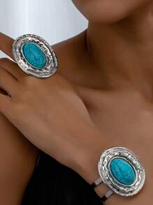 2pcs/Set Elegant Luxury Fashion Jewelry Bracelet And Ring Set For Women