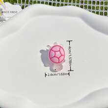 20pcs Pink DIY Detachable Shoe Charms, Including Pink Turtles, Starfish, Shell And Wave Pattern Stars, Suitable For Sandals, Beach Shoes And Slippers With Holes - Pink Turtle - View 3