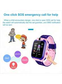 SIMSONLAB 2025 Bestes Geschenk, Smartwatch für Kinder, Standortverfolgung, Handykommunikation, Frontkamera, Album-Aufnahme, Klingelbenachrichtigung, Gerätesuchdienst, bequemes Band, bunte Farben, Mobilfunksuche