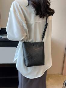 Mini bolso de hombro versátil con forma de barril, bolsa para teléfono, bolsa monedero, cartera para mujeres