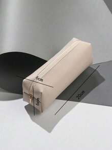 可折叠便捷 PU 化妆文具铅笔笔盒、铅笔盒、铅笔袋、书包、学校用品、返校 - 黑色 - 查看 2