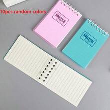10pcs/Set Mini Portable Notebook Set (Mixed Color), Small Pocket-Sized Spiral Memo Pads, Office Style Small Notebooks Suitable For Home, University, Work, Meeting Or School Use, School Supplies, Back To School