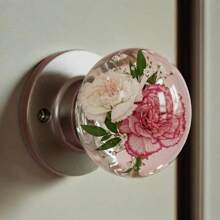 Handmade Resin Door Knob With Glass Bead Decoration - Unique Decorative Knob, Durable And Easy To Install, Suitable For Bedroom, Living Room, Cabinet - Vintage To Modern Home Decor Back To School