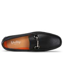 SHOESMALL Men's Black  Slip On Loafers Driving Shoes For Men Casual Penny Dress Loafers - BMY3001-black - 查看 5