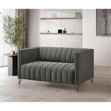 Home Design Kurtis Square Arm Chair, Loveseat, Sofa - 灰色 - 查看 6
