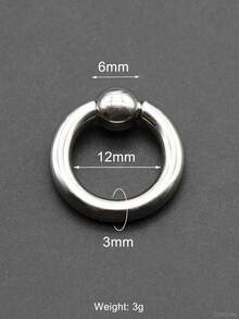 1 sztuka gorąca wszechstronna duża średnica ze stali nierdzewnej okrągły sztanga piercing przegrody nosowej obręcz z kulką męskie pierścienie PA pierścień z koralikami sprężynowy duży rozmiar kolczyki dla kobiet pierścienie BCR ekspandery uszu rozciągacze uszu ciężarki do uszu biżuteria do ciała 12G 10G 8G 6G 4G 2G 0G 00G/10mm 12mm okrąg średnica wewnętrzna 10mm-22mm
