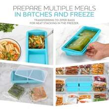 Silicone Freezer Tray With LidSoup Freezer Container Molds2cup Extra Large Ice Cube Traymakes 4 Perfect 500ml Portions Cubes For Freezing Soup Stews Sauces.OvenDishwasherSafe 2Pack - 2杯黃色 - 查看 6