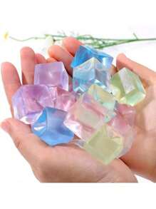 冰块挤压玩具/冰块软礼物，万圣节挤压减压，圣诞节礼物/减压果冻/麦芽糖变色心形挤压玩具 - 多色 - 查看 13