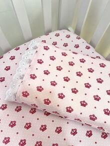 Laura Baby 2-Piece Sheet Set For American Standard Crib Or Mini Crib 100% Cotton - 粉紅祭壇男孩 - 查看 3
