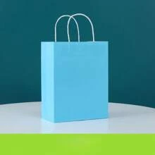 10 Sacolas de Presente Rosa - Adequadas para Dia dos Namorados, Aniversário, Casamento, etc. | Sacolas Reutilizáveis para Compras e Viagem com Alças (14 cm x 20 cm)