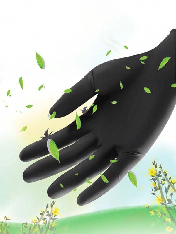 Powder-Free Black Disposable Nitrile Gloves, Available In S, M, L, XL Sizes, Durable Household Cleaning Gloves, Kitchen, Bathroom, Cleaning, Food Handling, Tattoo, Beauty, Hair Dye, Pets, Beauty Salon, Cleaning Supplies, Household Gadgets