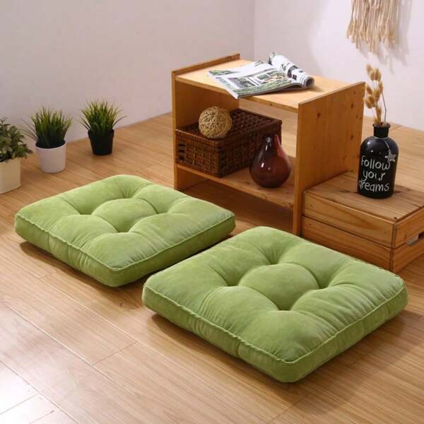 1 pièce Coussin de sol carré Tatami Coussin moelleux épais Coussin de sol pour fenêtre, balcon, yoga, méditation Décoration pour salon, balcon, bureau à domicile