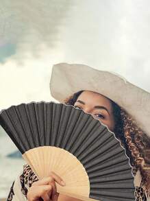 Abanico de boda de 21 CM de seda de bambú de unicolor multicolor, abanico de tela para caligrafía y pintura con estilo chino llano, abanico de bambú plegable portátil, abanico de bambú manual en blanco, utilizado para decoración de actuaciones