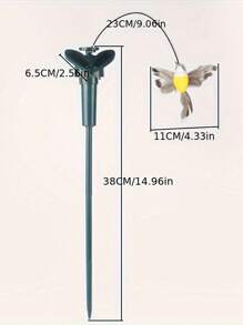 6pcs Creative Simulated Solar Hummingbird Garden Decoration Stakes, Outdoor Decoration Ground Plugs, Solar Power Supply, Energy Saving, No Battery, Can Be Powered By No. 7 Batteries, Electric Hummingbird Decoration, Suitable For Landscape Decoration Of Gardens, Terraces, Manors, And Flower Beds