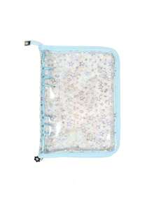 贴纸收纳整理夹 A5 贴纸收集簿、贴纸整理夹、可重复使用的拉链相册（带清晰激光星形封面和口袋页）、日记本、日记本、学校办公用品，非常适合贴纸、小配件 - 彩色 - 查看 15