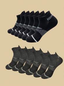 12 双男士加大码夏季透气网眼运动短袜，简约百搭隐形袜 - 彩色 - 查看 20