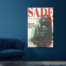 Framed [2D Flat] 1pc Sade Magazine Cover Canvas Art Poster,Vintage Music & Fashion Theme, Featuring Lyric Quotes, Ideal For Living Room Decor, Magazine Cover Artwork|Vintage Magazine Cover - Framed - View 5
