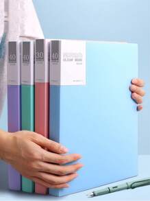20 صفحة حافظة A4 معلومات كتيب شفاف للطلاب حافظات أرشيفية، مواد تعليمية وأوراق تنظيم وتخزين، نشرات إعلانية، اكسسوارات المكتب، لوازم المدرسة والعودة إلى المدرسة