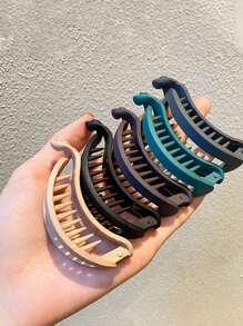 Matte Simple Banana Shape Hair Clips, French Acrylic Banana Hair Clips For Women - Non-Slip Strong Hold Flat Claw Clips For Thin Hair, Matte Finish Retro Minimalist Cute Hair Clips, Thin Hair Styling, Hair Tools, Beauty Accessories, Curly Hair Accessories, Women, Hair Stuff