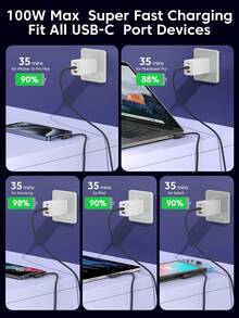 100W Max Type-C 转 Type-C 数据线，支持 S24/S23 Ultra/S22/S21 超快充电，支持荣耀手机 PD 快充；90 度 Type-C 数据线，支持 15/15 Plus/15 Pro/15 Pro Max 快充；USB-C 充电线，兼容 16/16 Plus/16 Pro/16 Pro Max - 彩色 - 查看 7