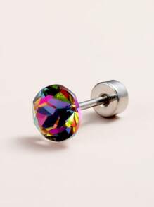A Fashionable Multicolor Shiny Diamond Body Piercing Accessory Made Of Stainless Steel Ear Cartilage Stud, Suitable For Both Men And Women. Exquisite And Versatile For Everyday Wear, Can Be Given As A Gift To Friends.