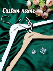 Customized Wooden Name Hanger, Personalized Wedding Name Hanger, Customized Children's Hanger, Customizable Dress/Pants Hanger, Men's Suit Hanger, Shirt Hanger, Birthday Gift, Bridesmaid/Bride Gift, Wedding Gift, Back To School Supplies, College Essentials, Unisex, Gift For Family, Friends, Fashionistas, Unique Gift - Multicolor - View 1